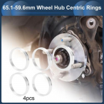 OD 651mm to ID 596mm Car Wheel Hub Centric Rings Aluminum Alloy 4 Pcs