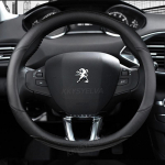 Auto roolikatse s&uuml;sinikkiud + nahk Peugeot 208 2012~2018 Peugeot 308 2014~ 2008 2013~2018 jaoks Auto tarvikud D