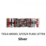Model3 Auto PLAID-logokleebised ModelY sabasildi ruudustiku kleebis Auto metallist t&auml;htkaunistus Tesla Model 3 SXY 2023 jaoks h&otilde;be