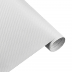 3D Carbon Fiber Vinyl Film 10*100cm Car Sticker Waterproof DIY Automobiles Car-styling Car Accessories Wrap roll Air Bubble Free valge