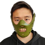 Uued Hannibal Maskid &Otilde;udus Hannibal Hirmutav Vaik Resin Lecter Lammade Vaikus Maskeraad Cosplay Pidu Halloween Mask 3 V&auml;rvi roheline