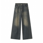 Vintage Meeste Baggy Denim P&uuml;ksid Streetwear Lai Jalg L&otilde;dvad Denim P&uuml;ksid Mood Kulutatud Sirge L&otilde;ikega P&uuml;ksid XL tumesinine v&auml;rv