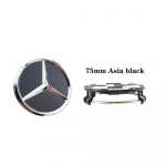 4 tk 75mm Auto Veljekatted Velgede Keskkatteid Mercedes Benz W204 205 A B C E S CLA CLK ML GLK GLA GLB GLC CLAS Tarvikud matt must v&auml;rv