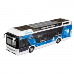 1/32 Luksuslik Uue Energia Elektriline Lennujaama &Auml;ribuss Sulamist Auto Mudel Valatud Metallist M&auml;nguasi Linna Ekskursioonibussi Mudel Heli ja Valgusega Laste Kingitus sinine