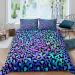 Leopardi Voodipesukomplekt Queen King Pehme Voodipesu Twin Boheemlaslik Prindiga Tekikott Padjap&uuml;&uuml;riga Pol&uuml;ester Tekikott T&auml;iskasvanutele EU Single(135*200cm)3pcs