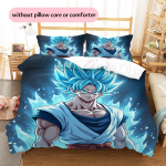 Dragon Ball Son Goku Muster Voodipesu Kodu Kaunistus S&uuml;nnip&auml;evakingitus (1 * tekikott + 2 * padjap&uuml;&uuml;ri, ilma s&uuml;damikuta) 135x200cm