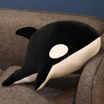 Kena 60/80cm Uued Mustad Ja Punased Haikala Pehmed M&auml;nguasjad Suur Vaal Nukud Orcinus Orca T&auml;idisega Mereloomad Laste S&uuml;nnip&auml;evakingitus 60cm