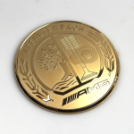 52mm 57mm Tahke 3D ja lame t&auml;ht &Otilde;unapuu m&auml;rk Nikkel Auto embleem Mercedes Benz AMG rooliratta keskmine logo H&otilde;be Kuld 52mm solid