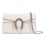 Gucci Dionysus Teemant Tiigripea Pandlaga Kett-&Otilde;lakott Nahast Klapp-Kott Mini Ristkorral K&auml;ekott Naiste &Otilde;lakott Valge 476432-CAOGM-9174 Regular Edition,Basic Set (Bag+Dust Bag)
