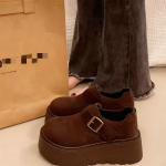 Paksude talladega sametised Birkenstockid kevadine k&otilde;rgendav muffin retro Birkenstockid 35 tumepruun v&auml;rv