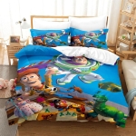 Multikas Toy Story Tekikott Padjap&uuml;&uuml;r Voodipesukomplekt T&auml;iskasvanu Poiss T&uuml;druk Magamistoa Kaunistus Laste Kingitus &Uuml;he- Kahekohaline Suur Suurus (135x200cm) beige