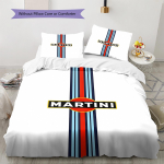 Martini Racing Muster Voodipesu, Tekikomplekt Tekikate Padjap&uuml;&uuml;r Kodu S&uuml;nnip&auml;evakingitus (1 * tekikott + 2 * padjap&uuml;&uuml;ri, ilma s&uuml;damikuta) 135x200cm gray