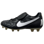 Nike Tiempo FG kindla pinnase libisemiskindlad kulumiskindlad jalgpallisaapad Unisex Must Valge 385396-017 40