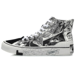 Li Ning Badfive Comfortable Slip Resistant Abrasion Resistant High top Skateboard Shoes Men's White Black AGCQ607-1 39.5 gray