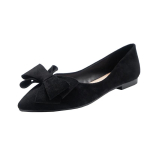 Uued Jalan&otilde;ud Naistele Madalad Jalan&otilde;ud Kevadmoe Suede Nahast Slip-on Loafers T&uuml;drukule Lipsupunktiga Terava Ninaga Paadikingad 40 must