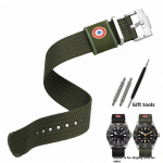 Tudor Black Bay Red Flower Pelagosi jaoks Watch Strap M2542G M25707B m25727k 22mm V&auml;lisspordi nailonist kella rihm meestele Pehme k&auml;ev&otilde;ru 22mm