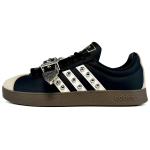 Adidas VL COURT 2.0 Suixin, Horse Hoof Buckle, Gothic, Gothic Style Low top Skateboard Shoes Unisex Black ID6017(Team45-) 36 black