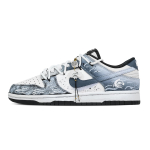 Nike Dunk Hobuse samm Ujuv valgus Libisemiskindel Kulumiskindel Madala s&auml;&auml;rega Rula kingad Unisex Must Sinine HF5441-100(Team773-) 35.5