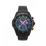 Casio Edifice K&uuml;borgi Teema Neoon Seeria Erisoodustuskingitus Veekindel &Auml;ri Kvartsliikumisega Kell Meeste kellad Must EFS-S610CP-1AVUPRC Black Purple Green Watch Dial