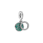 Pandora Heleroheline Kahekordne V&otilde;lu Ripats Naiste ripatsid 799186C02 Radiant Green