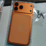 Konverteri korpus iPhone 11 kuni 17Pro 6,1-tollisele Tagak&uuml;lje vahetus 11 jaoks Sarnaselt 17Pro-le Oranž &Uuml;mbertehtud &scaron;assii kaanega oranž