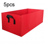 5 tk ristk&uuml;likukujuline paks vildist tomatite k&ouml;&ouml;giviljakasvatuskott aia istutuspoti konteiner 50*30*20cm punane