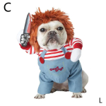 Halloweeni Koerakost&uuml;&uuml;mid Naljakad Lemmikloomariided Reguleeritavad Koera Cosplay Kost&uuml;&uuml;mikomplektid Uudsed R&otilde;ivad Keskmistele Suurtele Koertele Buldog O3G0