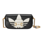 Gucci X Adidas Originals Koost&ouml;&ouml; Klassikaline Kolmeleheline Muster Tr&uuml;kitud Hobuseraua Lukk Nahast Crossbody &Otilde;lakott Naiste kotid 722009-AAA8R-1081 Basic Set (Bag+Dust Bag),Printed