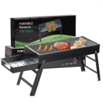 Paksenenud Suur Suurus BBQ Grill V&auml;litingimustes BBQ Kaasaskantav S&uuml;si Grill Kokkupandav BBQ K&uuml;psetust&ouml;&ouml;riistad Large size 60*23*34CM