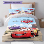Lightning McQueen Cars 3-osaline voodipesukomplekt lastele, pehme mikrokiust voodikomplekt poiste magamistuppa, multifilmikodu sisustus 140x200cm