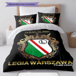 Legia Varssavi plakat Voodipesu Tekikomplekt Tekikate Padjap&uuml;&uuml;r Kodu kaunistus S&uuml;nnip&auml;evakingitus (1 * tekikott + 2 * padjap&uuml;&uuml;ri, ilma s&uuml;damikuta) 135x200cm