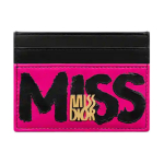 Dior Miss Graffiti Tr&uuml;kiga Viie Kaardipesa Vasikanahast Kaardihoidja Naiste Aksessuaarid Lilla Must S3601UZCW-M75E Basic Set (Bag+Dust Bag)