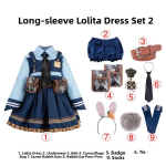 Judy Cosplay Kost&uuml;&uuml;m Laste Komplekt Politseiniku Esitus T&auml;iskomplekt Laste Lolita Seelik M&uuml;ts Peav&otilde;ru T&auml;ielik Kost&uuml;&uuml;m 110 (recommend taking one size larger) gray
