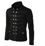 Steampunk Meeste Gooti R&otilde;ivad S&otilde;jav&auml;ejakid Keskaegne Vanaaegne Jakk P&uuml;stkrae Rokk Frakk Meeste Retro Punk Mantel M