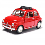 Burago 1:24 Fiat 500L (1968. aastal) Vana Auto Punane Valatud Mudelauto