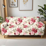 1 tk Elegantne Akvarellroosi Lilleprindiga Veniv Diivanikate, Eemaldatav Pestav M&ouml;&ouml;blikaitse Elutuppa 1pc Single set(90-140cm)