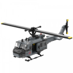 UH-1D HUEY Helikopteri Telliskivist M&auml;nguasi Ehitusklotside Komplekt Kokkupanekukomplekt Armee S&otilde;jaline Komplekt UH1D Komplekt &Uuml;hilduv Br&auml;ndidega tumehall v&auml;rv