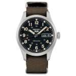 SEIKO 100-meetrise veekindlusega trendikas stiil Automaatne nailonrihm 36,4 mm sama stiil meestele ja naistele must sihverplaat SRPJ85 must