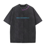 Harry Stylesi Together tuur 2026 Vintage pestud T-s&auml;rgid Mehed Naised Popmuusika Mood &Uuml;le suuruse puuvillane graafilise tr&uuml;kiga T-s&auml;rk Streetwear L black