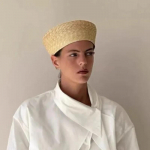 Naiste 100% naturaalne must nisapaelast lame pealmine baret daami prantsuse k&auml;sitsi kootud rannak&otilde;rvem&uuml;ts kirikuderby v&auml;ike karbikm&uuml;ts fedora m&uuml;tsid 56-58cm