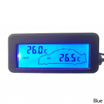 12 V mini temperatuuriandur LCD auto digitaalne termomeeter automaatne sisetemperatuuri m&otilde;&otilde;teriistad v&auml;litingimustes 1,5 m kaabliga sinine