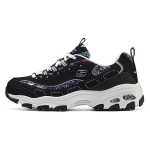 Skechers DLites Kangas S&uuml;nteetiline Nahk Moodsad Paelkinnitusega Madalad Isa Kingad Naiste tossud Must 150034-BKMT 35