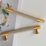 10 moodsa kuldse kapi k&auml;epideme komplekt, 128 mm aukude vahega k&ouml;&ouml;giukse k&auml;epidemed, vintage t&otilde;mbed k&ouml;&ouml;gikappide jaoks 10-Pack kuld