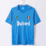 Club Napoli Vintage Klassikaline Jalgpalli L&uuml;hikeste Varrukatega Topp T&auml;navastiililine Vabaaja Hip Hop Stiil Serie A M blue