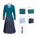 Kuri koolivormi kost&uuml;&uuml;mikomplekt t&uuml;drukutele pol&uuml;esterkangast Halloweeni ja Cosplay jaoks M blue