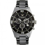 Emporio Armani AR1421 Meeste Leo Ceramica Kell 43mm must