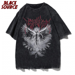 Y2k gooti punk stiilis meeste t-s&auml;rk riided Harajuku oversized t-s&auml;rk topp tee k&otilde;rge t&auml;navahipster suvine t&auml;navar&otilde;ivas anime riided S