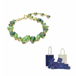 Swarovski Gema Kristallidega Kaunistatud K&auml;ev&otilde;ru F ( Fits All)-Original Brand Box And Bag roheline