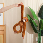 50/70cm Rippuvate Seeria Simulatsiooniga Pika K&auml;ega Ahvi Pl&uuml;&uuml;sist M&auml;nguasi Armas Pika K&auml;ega Laiskloom Orangutan Leemur Pl&uuml;&uuml;sist Nukk Rippuv Kaunistus gray