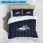 3 tk Swansea City A.F.C Tr&uuml;kitud Voodipesukomplekt Tekikoti Sulgemine Sisaldab 1 Tekikotti & 2 Padjap&uuml;&uuml;ri Voodipesukomplektid Kodu Dekoor Kingitused 135cm*200cm